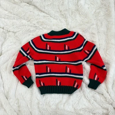 Suéter Acrílico Rayas Rojas Niños Jay Bee Togs De Colección Talla 3 Western Deadstock Foto 1 de 3