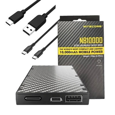 Nitecore NB10000 GEN 2 Ultra-Slim Quick Charge Dual-Output USB-C Power Bank - Image 1 of 4