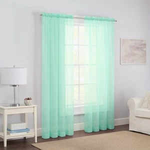 PAIRS TO GO Rod Pocket Sheer Window Curtains for Bedroom or Living Room (2 Pa... - Picture 1 of 8