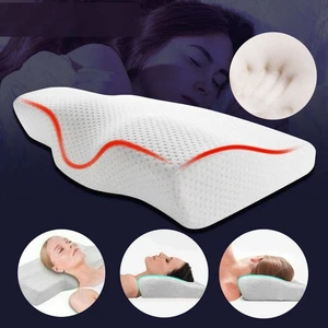 Curve Memory Foam Pillow Sleep Orthopaedic Cervical For Head Neck Back Support - Picture 1 of 10