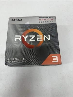 AMD Ryzen 3 3200G CPU Socket AM4 Processor YD3200C5FHBOX w/ Heatsink Fan, Paste - Image 1 of 4