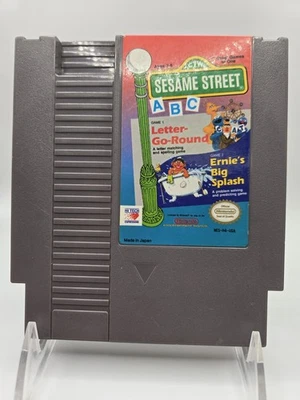 Sesame Street ABC Nintendo NES Letter Go Round Big Splash TESTED WORKS - Image 1 of 4