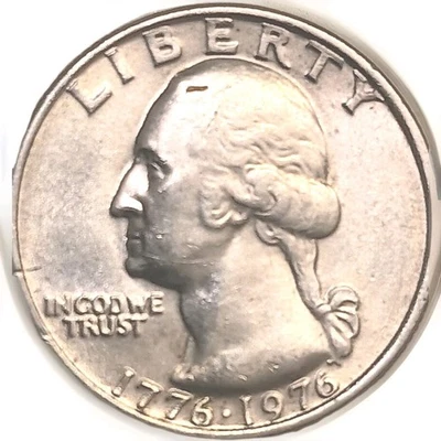 Bicentennial Quarter Liberty Quarter Dollar 1776-1976 Error "In Cod We Trust" - Image 1 of 3
