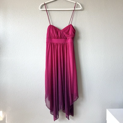 Vintage Trixxi Dress Size Medium Glitter Shimmer Mesh Asymmetric Fairy Y2K Ombre - Image 1 of 4