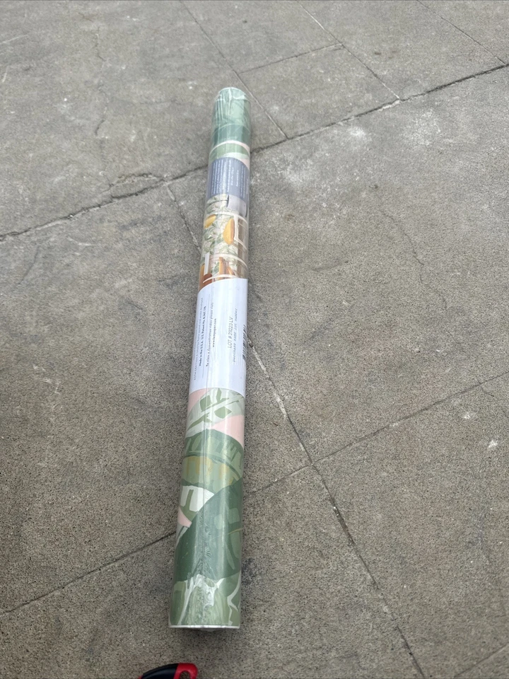 Tempaper & Co. Neutral 16.5'x20.5" Peel and Stick Wallpaper Green and Pink