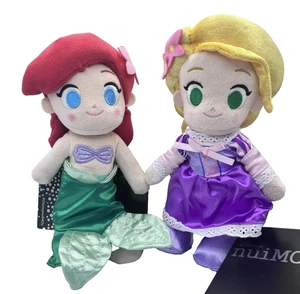 Disney Prinzessin Rapunzel Arielle nuiMOs Plüschpuppe 2er Set Japan schneller Versand - Bild 1 von 8
