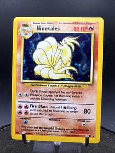 Pokémon TCG Ninetales 12/102 Base Set Holo Rare Vintage WOTC LP / NM - Picture 1 of 24