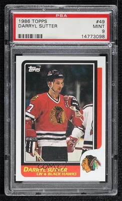 1986-87 Topps Darryl Sutter #49 PSA 9 MINT - Image 1 of 2