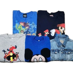 Vintage 90s Y2K Disney Cartoon Network Nintendo Polo Ralph Kids Clothes Lot Of 5 - Picture 1 of 11