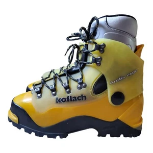 Koflach Arctis Expe Plastic Boots Men US 9 Mountaineering Cold Weather Yellow - Picture 1 of 15