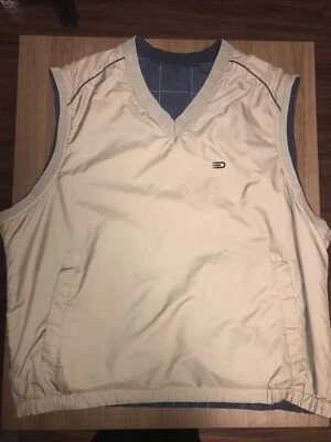 Chaleco de golf suéter de algodón con cuello en V Dockers para hombre color tostado talla grande vintage Foto 1 de 4