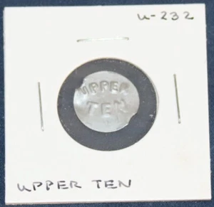 Tin Tobacco Tag, Upper Ten - Embossed - Picture 1 of 1