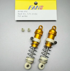 FR-005.071G FanRC Kit Amortiguador, 0.71 Tiempos, Cuerpo Dorado y Tapa Dorada Se Adapta a RC10 - Imagen 1 de 1