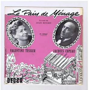 LP 25 CM LE PAIN DE MENAGE JULES RENARD VALENTINE TESSIER JACQUES COPEAU - Foto 1 di 2