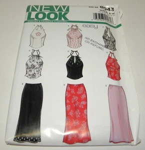 New Look 6043 Sewing Pattern,6-16 Halter top & Skirt, Uncut - Picture 1 of 2