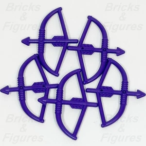 LEGO® Castle Dark Purple Bow with Arrow Drawn Minifigure Weapon Part 4499 x 5 - Picture 1 of 3