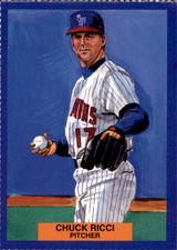 1995 Scranton/Wilkes-Barre Red Barons Dunkin' Donuts #22 Chuck Ricci Card