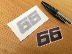 Tom Sykes Race Number 66 (Very Small Pair) - UK SELLER - Picture 1 of 1