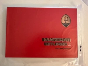 ORIGINAL!!! MASERATI Biturbo II Use and Maintenance Booklet - Picture 1 of 1
