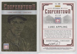 2015 Panini Cooperstown Etched in Cooperstown Gold /10 Luke Appling #48 HOF