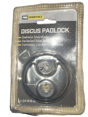PRO ESSENTIALS discus padlock 2 3/4 Inches - Image 1 of 2