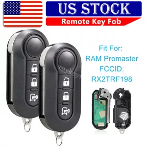 2 Smart Flip Key Fob for Dodge RAM ProMaster 1500 2500 3500 2015-2019 RX2TRF198 - Picture 1 of 12