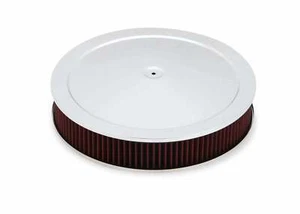 Limpiador de aire base de gota 4500 cromo con filtro de gasa lavable rojo de 3" - 120-4530 - Imagen 1 de 5