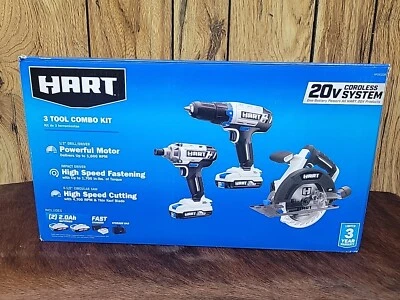 HART HPCK322B 3 Tool Combo Kit 20V Impact, Drill, And Saw - Image 1 of 4