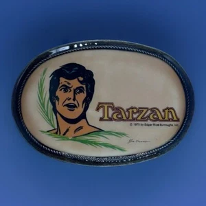 Vintage TARZAN “King of the Jungle” BRASS Belt Buckle NOS Comics ART (Lot G) - Picture 1 of 2