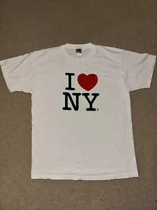 Vintage I Love NY T-Shirt Herren Large Tag Y2K Classic Tourist Tee NEU - Bild 1 von 5