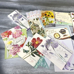 Grußkarten zufällig Blumen Lot 19 Bulk einige mit Umschlägen Geburtstag Teddybären - Bild 1 von 19