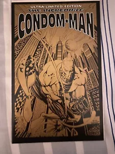 Cómic de The Incredible Condom-Man. Casi nuevo (firmado y numerado) envío gratuito - Imagen 1 de 2