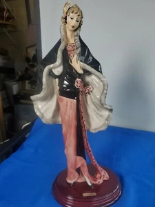 Escultura de dama usada de A. Santini Art Deco. Firmado y excelente estado - Imagen 1 de 8