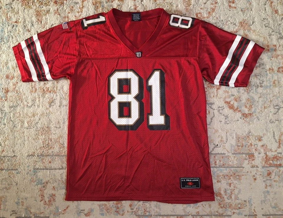 Camiseta deportiva de los Estados Unidos Polo Assn San Francisco 49ers L grande Terrell Owens NFL USPA Foto 1 de 4