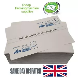 50 Franking Machine Labels DOUBLES for NEOPOST QUADIENT Pitney Bowes FP Frama - Picture 1 of 2