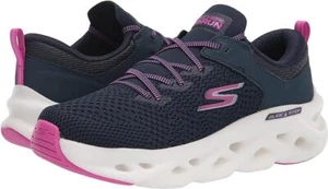 Skechers Women Shoes Go Run Navy Glide Step Cushion Running Sport Mesh 128793 - Picture 1 of 7
