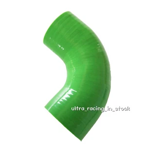 Green 2" to 2.25" 51- 57mm 90 Degree Reducer Intercooler Silicone Coupler Hose - Picture 1 of 2