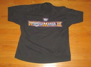 1987 WWF WWE Grande Wrestlemania 3 Lucha PPV Camiseta Detroit Silverdome Hulk - Imagen 1 de 4