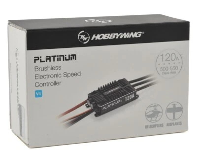 Hobbywing Platinum Pro 120A V4 120 Amp RC Airplane Helicopter ESC HWA30203401 - Image 1 of 3