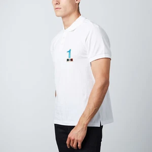 T-Shirt Moschino Poloshirt Fitnessstudio Nr. 1 Logo Signature weiß M, L, XL, XXL UVP £75 - Bild 1 von 4