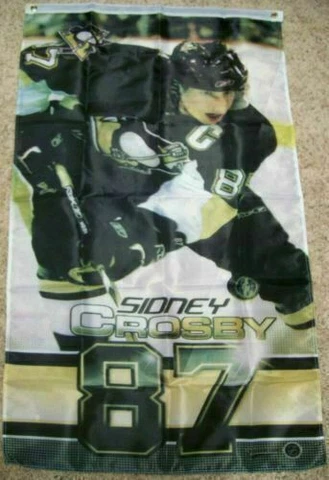Sidney Crosby Banner HUGE 27" X 48" + Pittsburgh Penguins Stanley Cup Parade DVD Cover