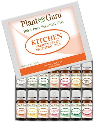 Kitchen Essential Oil Set 14 -10 ml 100% Pure Natural Therapeutic Grade Bulk Lot - Image 1 of 2