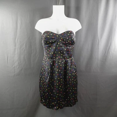 Vestido para mujer BDBGeneration 8 negro lunares sin tirantes mini twee suave niña Y2K Foto 1 de 4