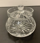 VTG Royal Brierly Signed Crystal Sugar Bowl W/ Lid Cut Glass Quality Dish Early 