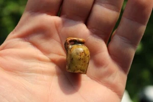 Antique Miniature Dollhouse Glazed Stoneware Jug (7/8") - Picture 1 of 22