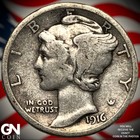 1916 P Mercury Dime X7828