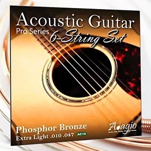 ADAGIO PRO Light Gauge Acoustic Guitar Strings 10-47 Steel Core Phosphor Bronze - Picture 1 of 7