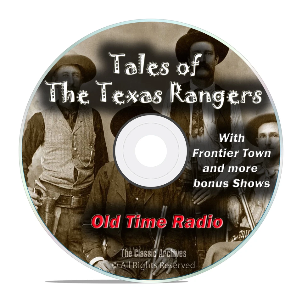 Tales of the Texas Rangers, 205 Episodes Old Time Radio Westerns OTR DVD MP3 F90 - Imagem 1 de 1