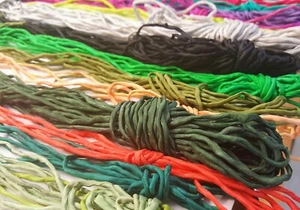 Silk String Cord Hand Dyed Natural Non-Toxic Pre-Washed Irons Beautifully - Picture 1 of 5
