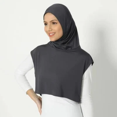 Eid Ramadan Muslim Women Sport Hijab Jersey Hooded Turban Instant Wrap Crop Tops